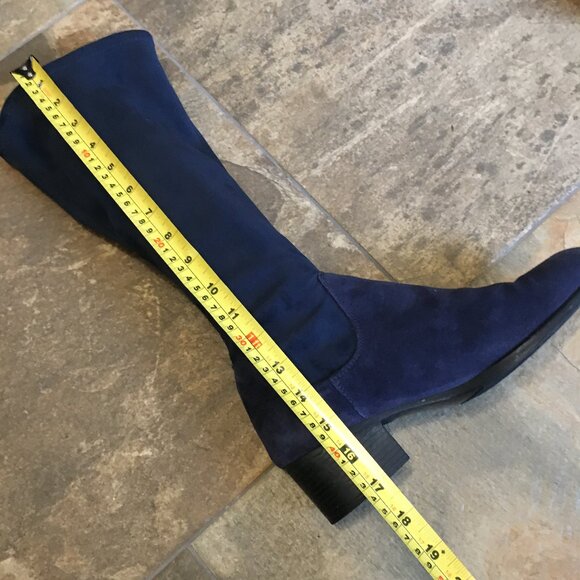 Bos. & Co. Navy Blue Witchy Rally Waterproof Pointy Toe Knee-High Boot - Picture 13 of 16